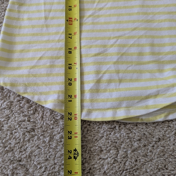 Pilcro Babydoll Fitted Short Sleeve Striped Tee Cotton Blend - Women's Small - Picture 7 of 10